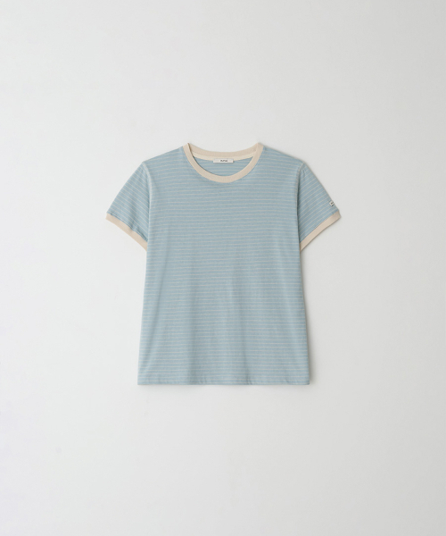 BUT'TON（ボッタン）の「[4 ]ストライプステッチTシャツ（ミント）（Tシャツ/カットソー・レディース・その他・FREE）」の2枚目の写真