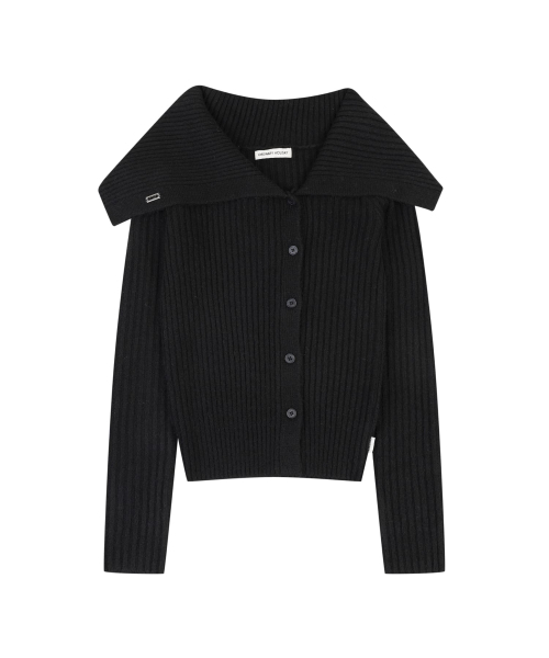ORDINARY HOLIDAY（オーディナリー ホリデー）の「ASYMMETRIC BUTTON CARDIGAN [BLACK]（カーディガン/ボレロ・レディース・その他・FREE）」の3枚目の写真