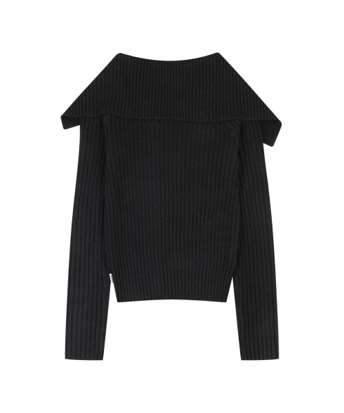 ORDINARY HOLIDAY（オーディナリー ホリデー）の「ASYMMETRIC BUTTON CARDIGAN [BLACK]（カーディガン/ボレロ・レディース・その他・FREE）」の4枚目の写真
