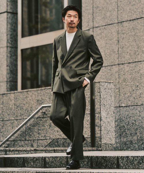 417 EDIFICE(フォーワンセブンエディフィス)の「TWツイル 2タックパンツ "セットアップ着用可能"(スラックス・メンズ・ブラック系その他/ベージュ/カーキ・SMALL/MEDIUM/LARGE)」の6枚目の写真