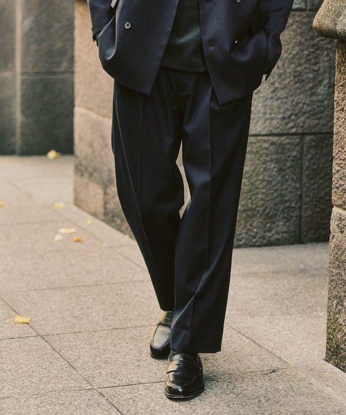 417 EDIFICE(フォーワンセブンエディフィス)の「TWツイル 2タックパンツ "セットアップ着用可能"(スラックス・メンズ・ブラック系その他/ベージュ/カーキ・SMALL/MEDIUM/LARGE)」の9枚目の写真