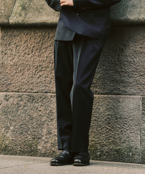 417 EDIFICE(フォーワンセブンエディフィス)の「TWツイル 2タックパンツ "セットアップ着用可能"(スラックス・メンズ・ブラック系その他/ベージュ/カーキ・SMALL/MEDIUM/LARGE)」の10枚目の写真