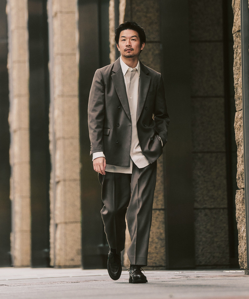 417 EDIFICE(フォーワンセブンエディフィス)の「TWツイル 2タックパンツ "セットアップ着用可能"(スラックス・メンズ・ブラック系その他/ベージュ/カーキ・SMALL/MEDIUM/LARGE)」の12枚目の写真