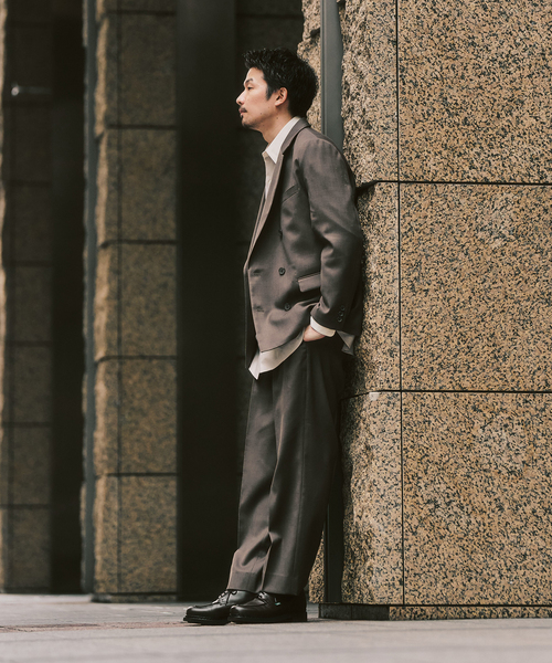 417 EDIFICE(フォーワンセブンエディフィス)の「TWツイル 2タックパンツ "セットアップ着用可能"(スラックス・メンズ・ブラック系その他/ベージュ/カーキ・SMALL/MEDIUM/LARGE)」の13枚目の写真