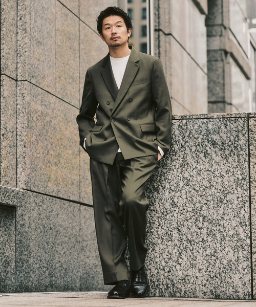 417 EDIFICE(フォーワンセブンエディフィス)の「TWツイル 2タックパンツ "セットアップ着用可能"(スラックス・メンズ・ブラック系その他/ベージュ/カーキ・SMALL/MEDIUM/LARGE)」の19枚目の写真