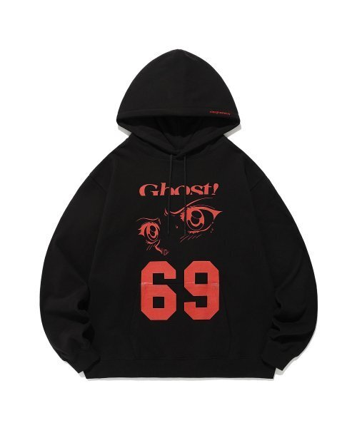 NICE GHOST CLUB(ナイスゴーストクラブ)の「NEW COLLEGE HOODIE_BLACK(NG2ESUM404A)(パーカー・レディース・ブラック・S/M/L)」の1枚目の写真
