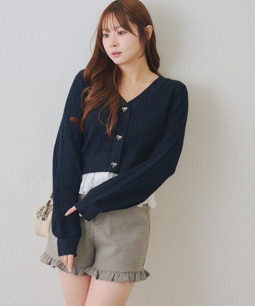 カーディガン ボレロ セール】ケーブルニットカーディガン（カーディガン/ボレロ