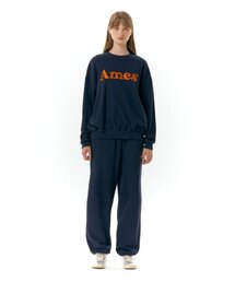 AMESWORLDWIDE | BASIC LOGO SWEATPANTS NAVY (AM2DFUPA03A)(スウェットパンツ)