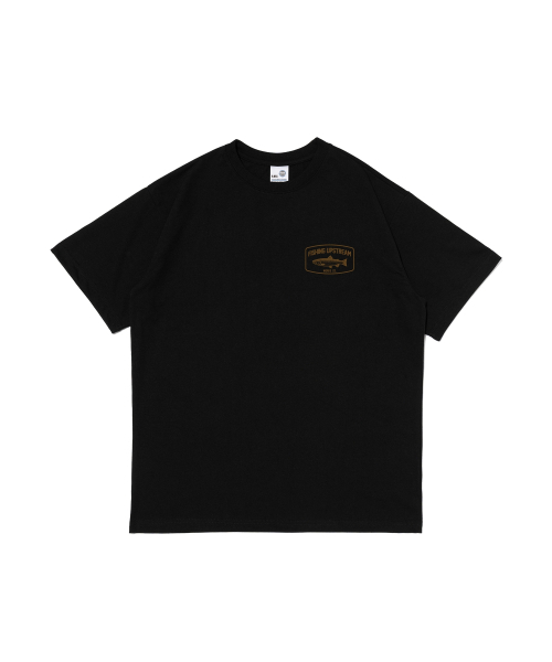 WORKS & CO.(ワークス アンド コー)の「アップストリームフィッシング 半袖Tシャツ (ブラック)(Tシャツ/カットソー・レディース・その他・M/L/2XL/XL)」の1枚目の写真