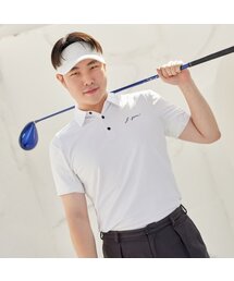 J.JANE（ジェイジェーン）の「メンズラインブロックTシャツ(ホワイト)（ポロシャツ）」