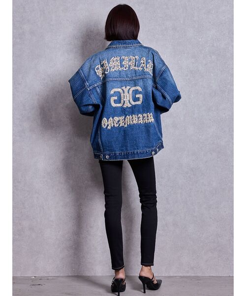 GYDA（ジェイダ）の「Symmetry GYDA bijou BIGデニムGジャン（デニムジャケット・レディース・ライトブルー/ブルー・FREE）」の12枚目の写真