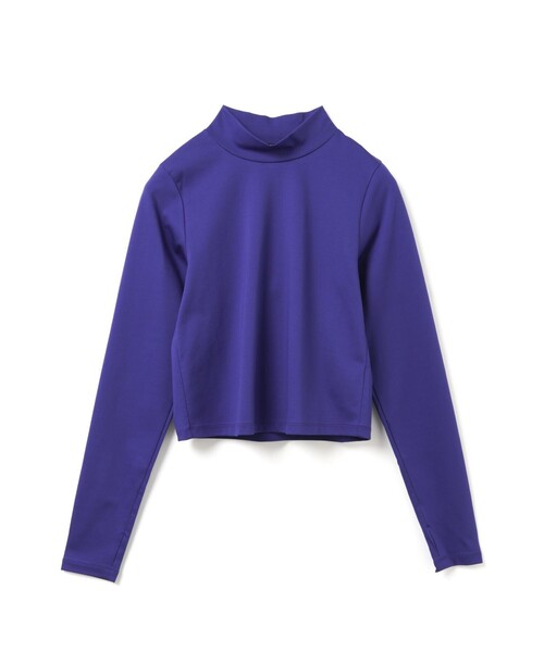 mizuiroind（ミズイロインド）の「mizuiro ind モックネックTシャツ（Tシャツ/カットソー・レディース・ホワイト/ベージュ/スモークピンク/ブラック/ブルー・FREE）」の4枚目の写真