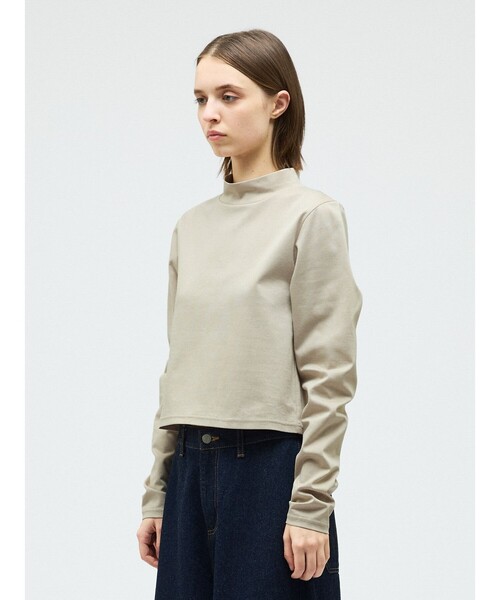 mizuiroind（ミズイロインド）の「mizuiro ind モックネックTシャツ（Tシャツ/カットソー・レディース・ホワイト/ベージュ/スモークピンク/ブラック/ブルー・FREE）」の19枚目の写真