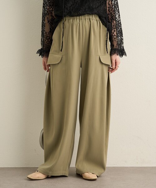 Omekashi（オメカシ）の「カーゴタックパンツ（カーゴパンツ・レディース・チャコールグレー/カーキ・FREE）」の2枚目の写真