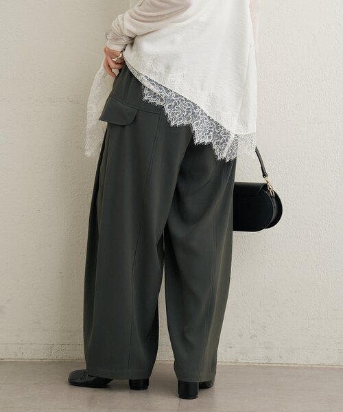 Omekashi（オメカシ）の「カーゴタックパンツ（カーゴパンツ・レディース・チャコールグレー/カーキ・FREE）」の7枚目の写真