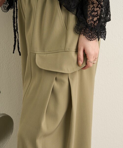 Omekashi（オメカシ）の「カーゴタックパンツ（カーゴパンツ・レディース・チャコールグレー/カーキ・FREE）」の21枚目の写真