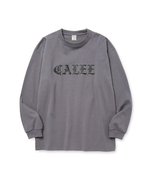 CALEE(キャリー)の「O/E LOGO HEAVY WEIGHT L/S TEE(Tシャツ/カットソー・メンズ・ブラック/チャコールグレー/オレンジ/ホワイト・LARGE/MEDIUM/X-LARGE)」の3枚目の写真
