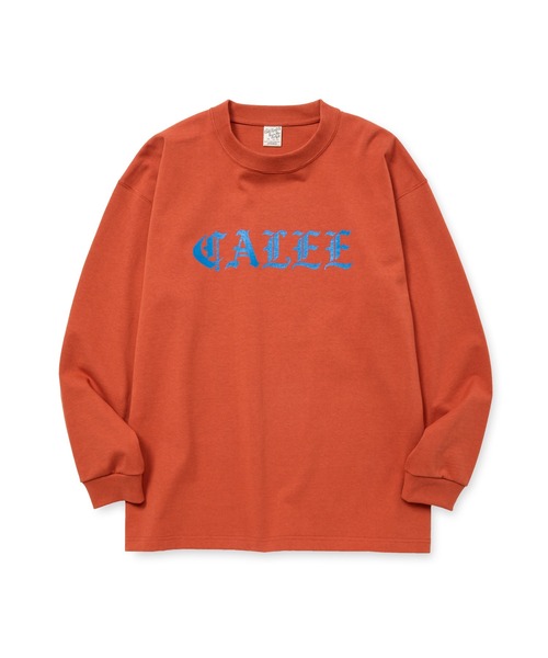 CALEE(キャリー)の「O/E LOGO HEAVY WEIGHT L/S TEE(Tシャツ/カットソー・メンズ・ブラック/チャコールグレー/オレンジ/ホワイト・LARGE/MEDIUM/X-LARGE)」の4枚目の写真