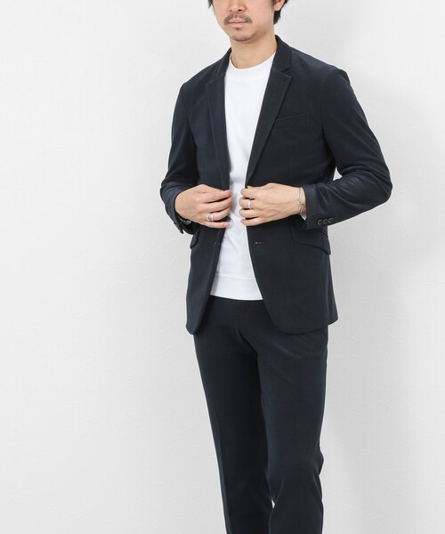 Stutostein Nolley's（シュテットシュタインノーリーズ）の「《ビジカジ/セットアップ対応》ストレッチコードピケ テーラードジャケット 26SS（テーラードジャケット・メンズ・ブラック/オリーブ/ベージュ/ダークネイビー・XL/L/M/S）」の8枚目の写真