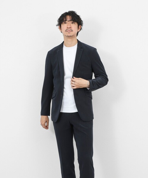 Stutostein Nolley's（シュテットシュタインノーリーズ）の「《ビジカジ/セットアップ対応》ストレッチコードピケ テーラードジャケット 26SS（テーラードジャケット・メンズ・ブラック/オリーブ/ベージュ/ダークネイビー・XL/L/M/S）」の13枚目の写真