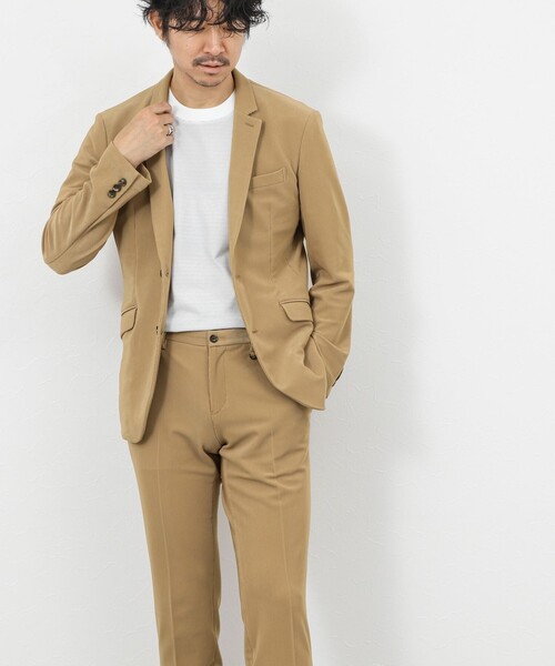 Stutostein Nolley's（シュテットシュタインノーリーズ）の「《ビジカジ/セットアップ対応》ストレッチコードピケ テーラードジャケット 26SS（テーラードジャケット・メンズ・ブラック/オリーブ/ベージュ/ダークネイビー・XL/L/M/S）」の19枚目の写真