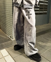 A‘gem 9（エージェムナイン）の「A'GEM/9 × .kom 『A'GEM/9/エージェムナイン』 加工裏毛クロスパッチバレルスウェットパンツ（スウェットパンツ）」