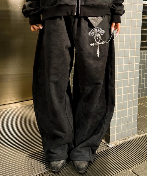 最終値下げ♡ABYTS LOUNGE WEAR ルームウェアセット♡ A'GEM/9 × .kom 『A'GEM/9/エージェムナイン』 加工裏毛クロスパッチ