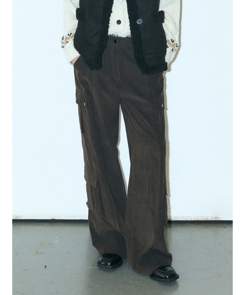 ETMON(エトモン)の「Corduroy Stud Pocket Pants, Brown(その他パンツ・レディース・その他・S/M)」の1枚目の写真