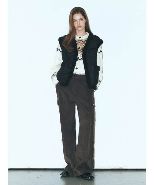 ETMON(エトモン)の「Corduroy Stud Pocket Pants, Brown(その他パンツ・レディース・その他・S/M)」の4枚目の写真
