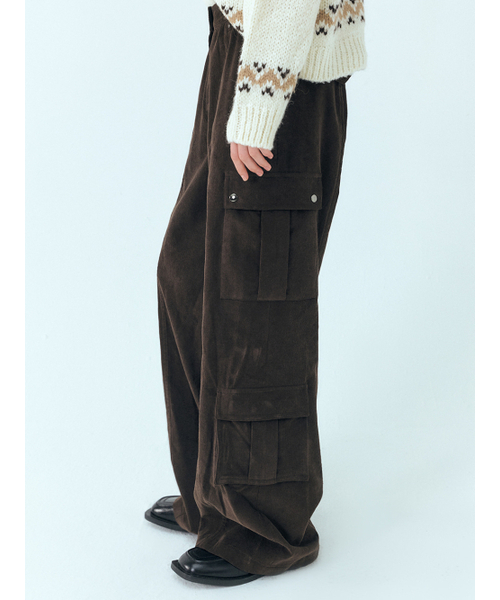 ETMON(エトモン)の「Corduroy Stud Pocket Pants, Brown(その他パンツ・レディース・その他・S/M)」の5枚目の写真