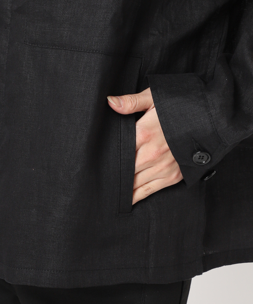 JOURNAL STANDARD(ジャーナルスタンダード)の「《追加》リネンミリタリージャケット(ミリタリージャケット・レディース・ブラック/カーキ・FREE)」の13枚目の写真