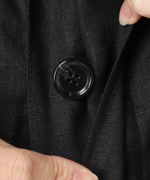 JOURNAL STANDARD(ジャーナルスタンダード)の「《追加》リネンミリタリージャケット(ミリタリージャケット・レディース・ブラック/カーキ・FREE)」の17枚目の写真