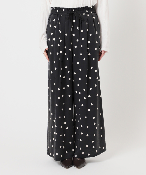 JOURNAL STANDARD relume（ジャーナルスタンダード　レリューム）の「ランダムドットギャザーワイドパンツ（その他パンツ・レディース・ブラック・38/36）」の10枚目の写真