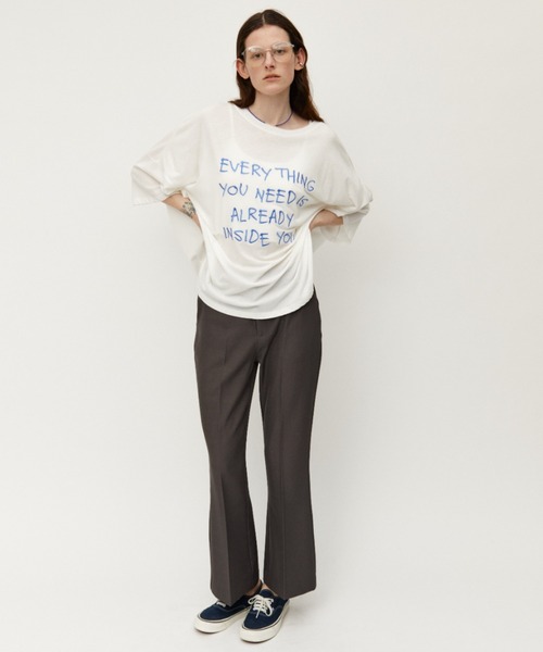 Auntie Rosa Holiday(アンティローザホリデー)の「オーバーサイズシアーロゴTEE(Tシャツ/カットソー・レディース・グレー/ホワイト・FREE)」の11枚目の写真