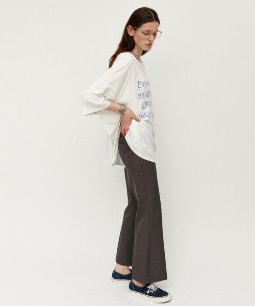 Auntie Rosa Holiday(アンティローザホリデー)の「オーバーサイズシアーロゴTEE(Tシャツ/カットソー・レディース・グレー/ホワイト・FREE)」の12枚目の写真