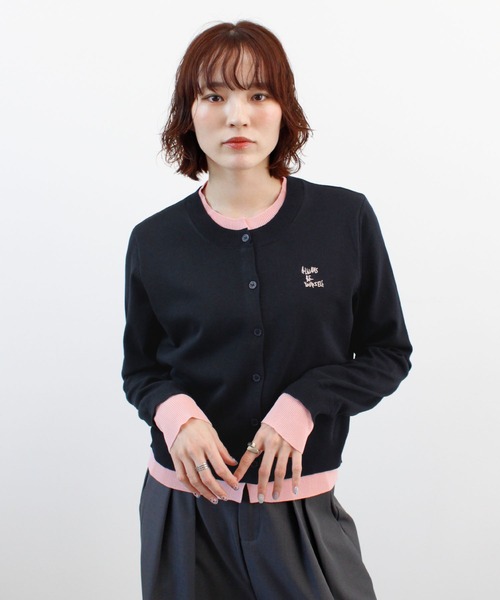 ABYS(アビス)の「ロゴ刺繍レイヤードカーディガン(カーディガン/ボレロ・レディース・ネイビー/ベージュ/グレー/ブラウン・FREE)」の21枚目の写真