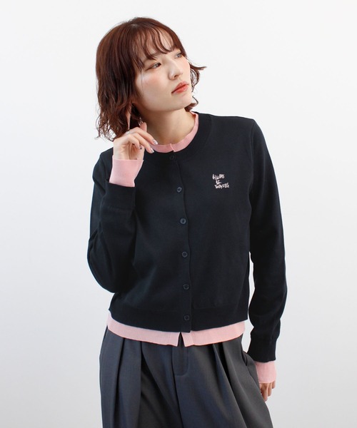 ABYS(アビス)の「ロゴ刺繍レイヤードカーディガン(カーディガン/ボレロ・レディース・ネイビー/ベージュ/グレー/ブラウン・FREE)」の22枚目の写真