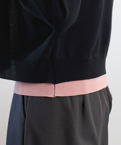 ABYS(アビス)の「ロゴ刺繍レイヤードカーディガン(カーディガン/ボレロ・レディース・ネイビー/ベージュ/グレー/ブラウン・FREE)」の10枚目の写真