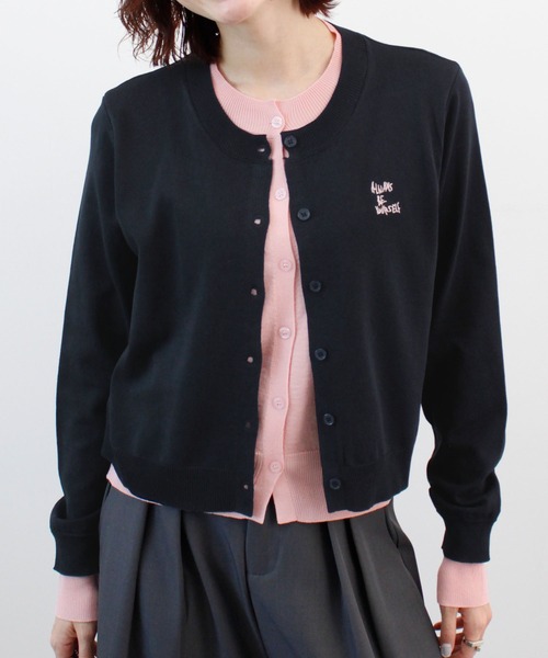 ABYS(アビス)の「ロゴ刺繍レイヤードカーディガン(カーディガン/ボレロ・レディース・ネイビー/ベージュ/グレー/ブラウン・FREE)」の11枚目の写真