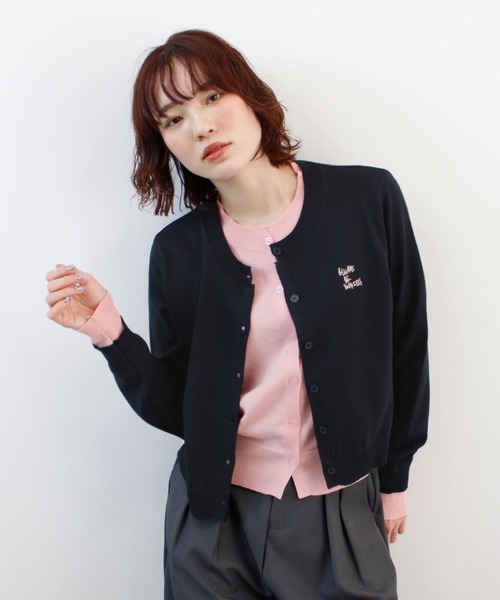 ABYS(アビス)の「ロゴ刺繍レイヤードカーディガン(カーディガン/ボレロ・レディース・ネイビー/ベージュ/グレー/ブラウン・FREE)」の13枚目の写真