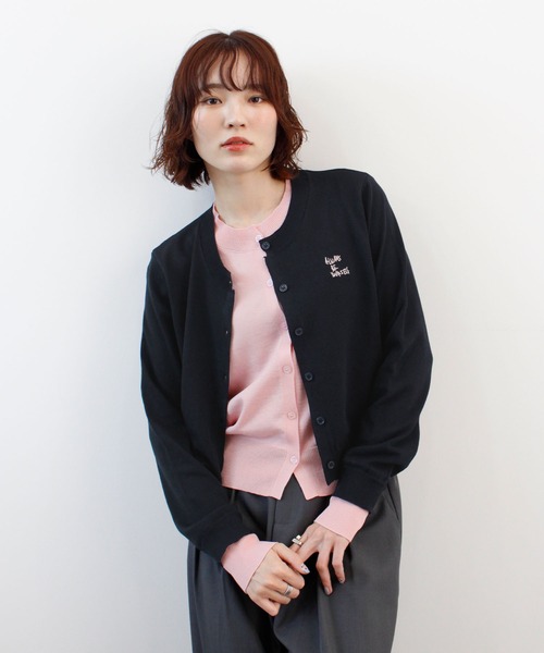 ABYS(アビス)の「ロゴ刺繍レイヤードカーディガン(カーディガン/ボレロ・レディース・ネイビー/ベージュ/グレー/ブラウン・FREE)」の14枚目の写真