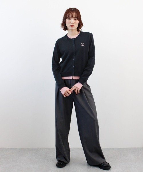 ABYS(アビス)の「ロゴ刺繍レイヤードカーディガン(カーディガン/ボレロ・レディース・ネイビー/ベージュ/グレー/ブラウン・FREE)」の16枚目の写真