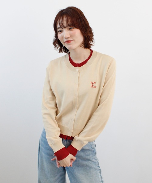 ABYS(アビス)の「ロゴ刺繍レイヤードカーディガン(カーディガン/ボレロ・レディース・ネイビー/ベージュ/グレー/ブラウン・FREE)」の19枚目の写真