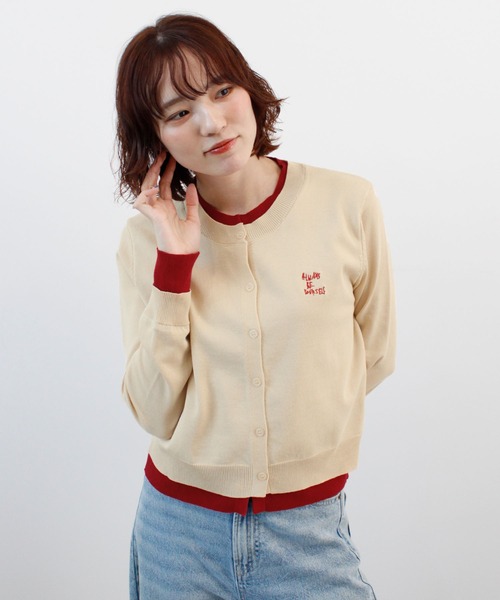 ABYS(アビス)の「ロゴ刺繍レイヤードカーディガン(カーディガン/ボレロ・レディース・ネイビー/ベージュ/グレー/ブラウン・FREE)」の20枚目の写真