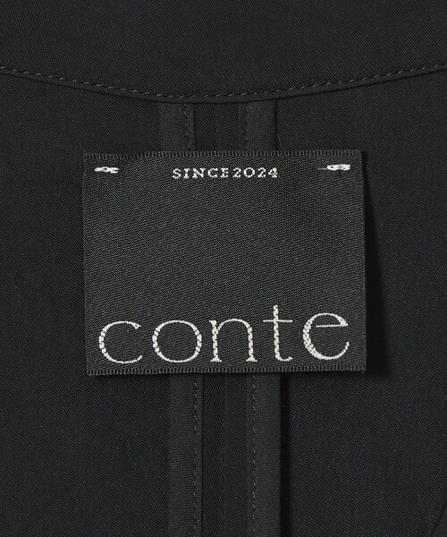conte（コンテ）の「＜conte＞サテン オープンカラー ジャンプスーツ（つなぎ/オールインワン・レディース・ブラック/ベージュ・38/36）」の14枚目の写真