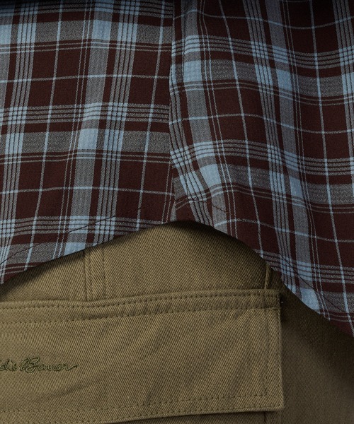 Eddie Bauer（エディーバウアー）の「クラシック チェック 長袖シャツ（シャツ/ブラウス・レディース・ベージュ系/ダークグリーン系/ブルー系・S/M/L/XL）」の16枚目の写真