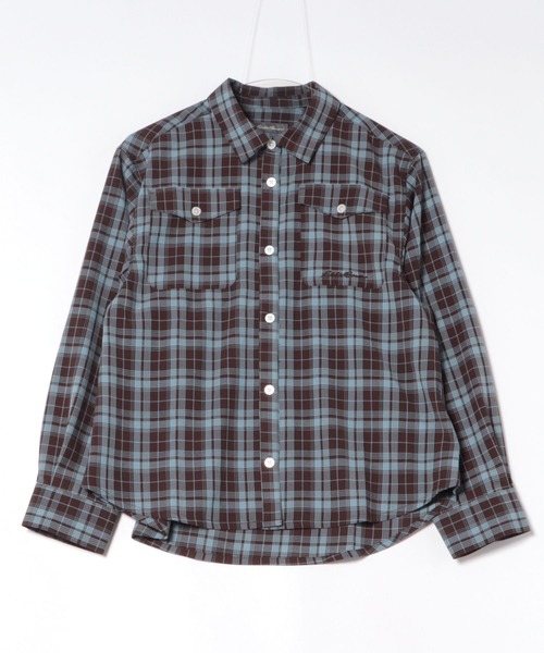 Eddie Bauer（エディーバウアー）の「クラシック チェック 長袖シャツ（シャツ/ブラウス・レディース・ベージュ系/ダークグリーン系/ブルー系・S/M/L/XL）」の20枚目の写真