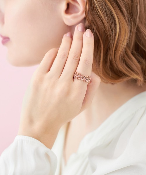 Canal 4℃（カナルヨンドシー）の「【SAKURA Collction】シルバー リング（リング・レディース・ピンクゴールド・#13/#11）」の4枚目の写真