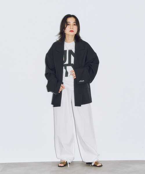 CITYSHOP(シティーショップ)の「EASY PANTS : パンツ(その他パンツ・レディース・ホワイト/ブラック・36/38)」の14枚目の写真
