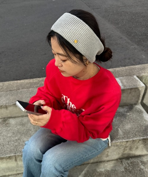 CIAOPANIC TYPY（チャオパニックティピー）の「:プレート付きリブヘアターバン（ヘアバンド・レディース・オフホワイト/ブラウン/バーガンディー/イエロー/ブラック/グレー・ONE SIZE）」の9枚目の写真